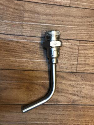 スペシャル仕様専用のアングル型ステンレスノズルを製作しました。