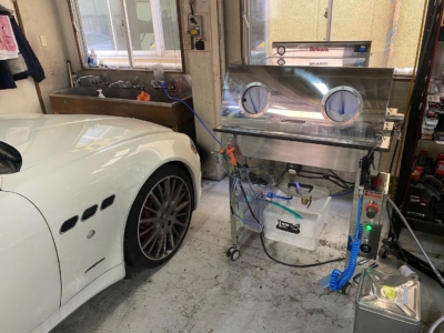 神奈川横浜市の株式会社エージェー様へRebornスクエアと7.5馬力のコンプレッサーの納品、設置